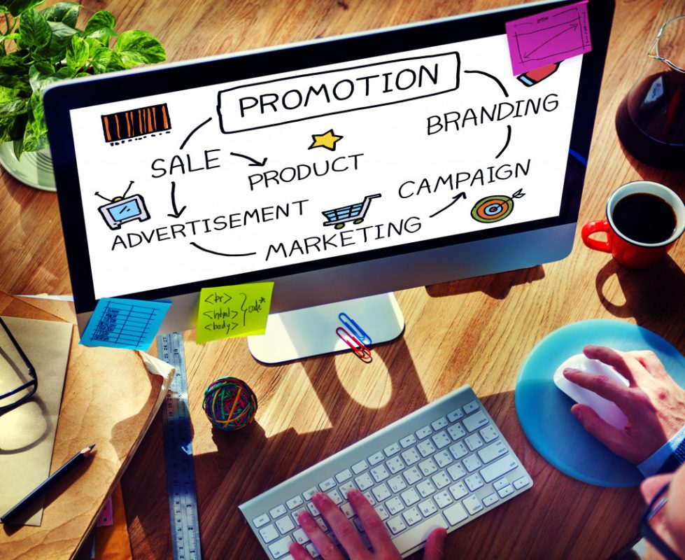 Person working on the promotion aspect of a marketing plan.