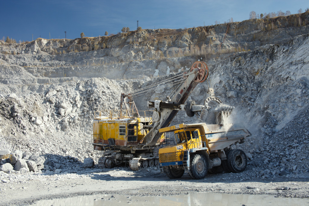 An image of a mining quarry
