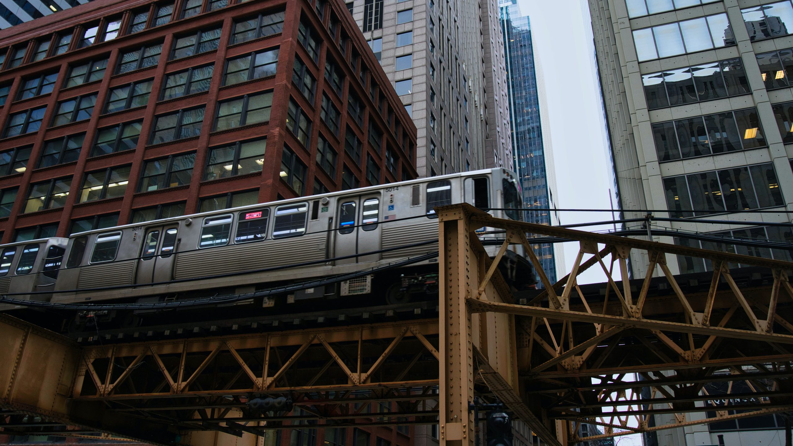 Metro Train in City in USA