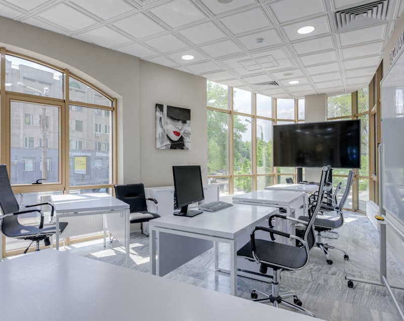 an airy office space